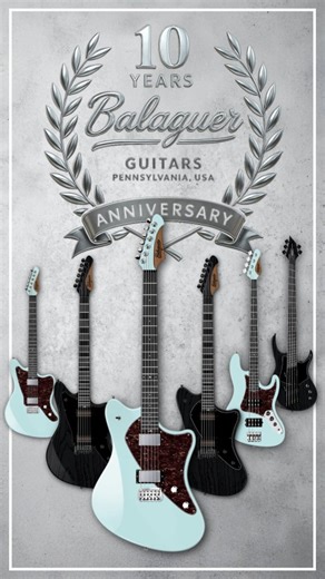 🎉🎉🎉WE"RE TURNING 10! This year marks a decade of Balaguer Guitars, and we’re celebrating with a 10th Anniversary Run of some of our most iconic models! Choose from the Growler, Espada, Goliath, and Diablo. We have put together Classic and Modern variants, with scale lengths ranging from 25.5” and 27” all the way to 30” for extended players. Each build showcases the craftsmanship, playability, and style that have defined Balaguer over the past 10 years. These Anniversary instruments are availa