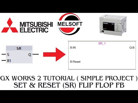 GX works 2 - Making a function block ( Set reset SR )