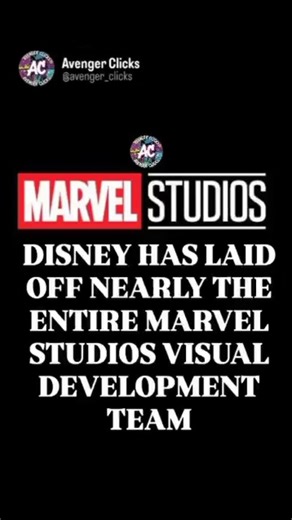 Disney reportedly lays off Marvel Studios' Visual Development team. 🚨📉🎬 #Marvel #Disney #Shorts