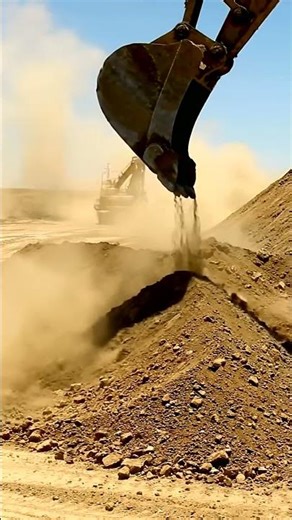 Massive Excavator in Action! 🚧 Watch Heavy Machinery Transform the Land