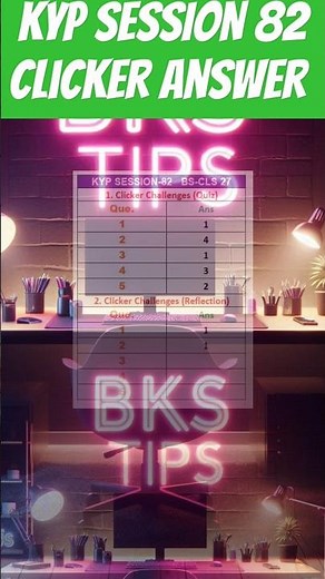 KYP SESSION 82 Clicker Answer | Session 82 Clicker Answer | #bkstips #shorts