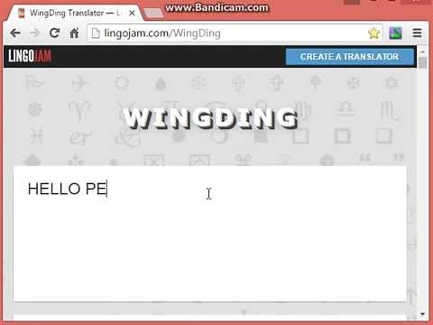 How to translate wingdings