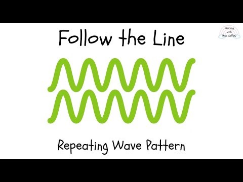 Follow the Line | Repeating Wave Pattern | Air Tracing for Kids