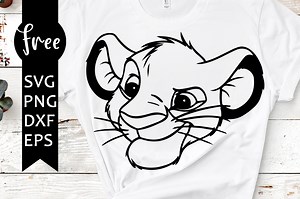 Simba svg free, disney svg, the lion king svg, instant download, cartoon svg, animal svg, lion king svg, outline svg, silhouette cameo 0510