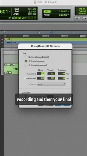 How to control when you hear the click track in Pro Tools #protoolsintro #protoolstips #protools