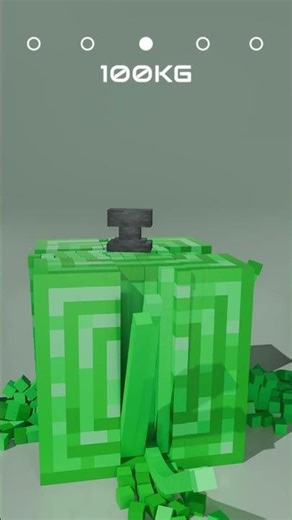 Minecraft Emerald block vs 10.000KG Anvil! ⚖️🟩