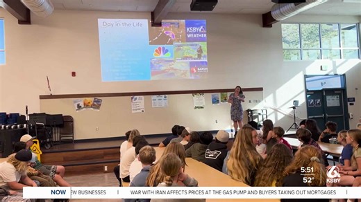 Meteorologist Vivian Rennie visits Shell Beach Elementary students
