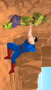 Mayaa on Instagram: "Hulk vs Superman 🔥🔥🔥#hulk#superman#cartoon#animation"