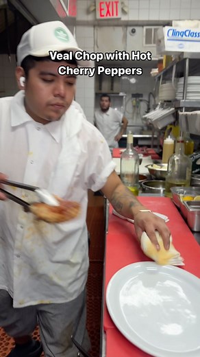 Hard to take our eyes off of this one! Our Bone In Veal Chop with Hot Cherry Peppers is an all time favorite here at Enzo’s! #enzos #vealchop | Enzo's Of Williamsbridge