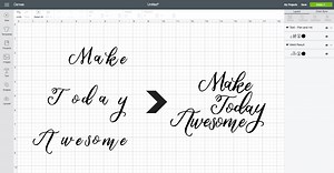 Working with Script Fonts in Cricut Design Space