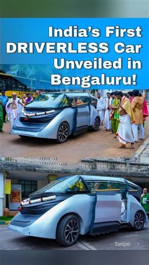🇮🇳 India’s First DRIVERLESS Car Unveiled in Bengaluru! 😱 | Proud Moment for India 🚗✨