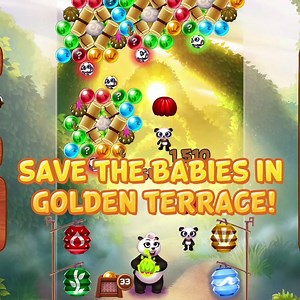 8.4K views · 129 reactions | New Panda challenges added this week!  Continue your bubble-popping adventure through Golden Terrace: jamcity.me/PP_FB_Post | Panda Pop | Facebook