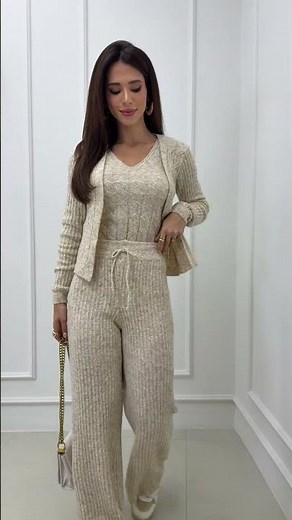 O conjunto de tricô que resolve o look inteiro com elegância