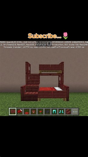 Minecraf Bunk Bed Design 🛏️ | Minecraft Tutorial | #minecraft #beddesign #tutorial #shorts #viral