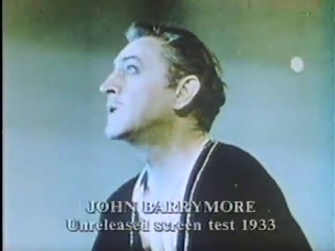John Barrymore HAMLET Rare Screen Test (1933)