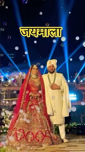 “Royal Jaimala Ceremony 👑✨ King–Queen Vibes | Luxury Wedding Moment 💍”