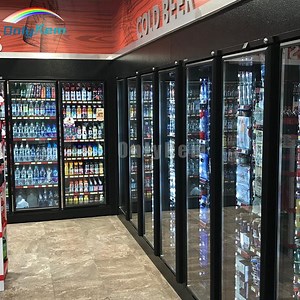 [Hot Item] Commercial L Type Display Walk in Cooler with Beer Cave