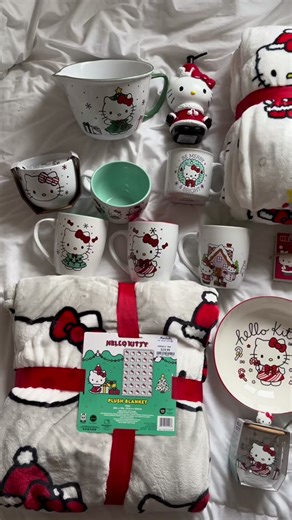 Hello Kitty Christmas haul from my last trip to Buffalo, NY! 🎄🎀 #hellokittychristmas #hellokittychristmasblanket #hellokittychristmasstuff #hellokittyhaul