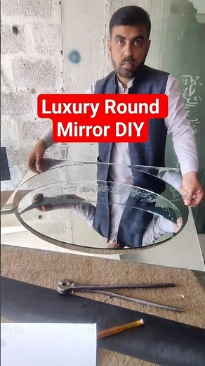 How to Cut Round Shaped Mirror 🪞 | Glass Design for Luxury Home Decor
