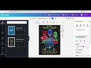 How to make a PJ Masks Superheros Invitation Template step by step on www.bobotemp.com
