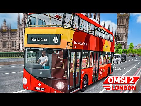OMSI 2 LONDON: Durch enge Straßen im NEW ROUTEMASTER Doppeldecker-Bus auf der 415 | Bus Simulator