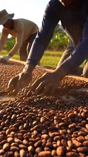 How Cocoa Beans Are Dried in the Sun | Moisture Reduction Process