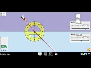 PHYSICS LAB - Simulation bending light from Phet.