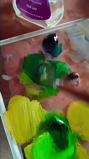 This is how I mix oil colors—step by step, the oil painting slowly turns beautiful. 🌈️✨️😱👀