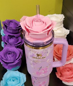 3D Floral Rose Stanley Tumbler Topper for Quencher 20oz 30oz 40oz 64oz - Etsy