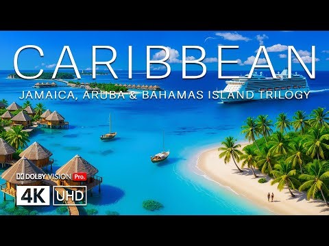 CARIBBEAN PARADISE REVEALED IN STUNNING 4K DRONE FOOTAGE | Paradise Blue Waters & Tropical Island