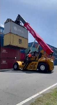 Container Stacking Operation at the Port.
