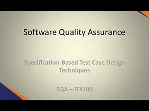 Specification-Based Test Case Design Techniques