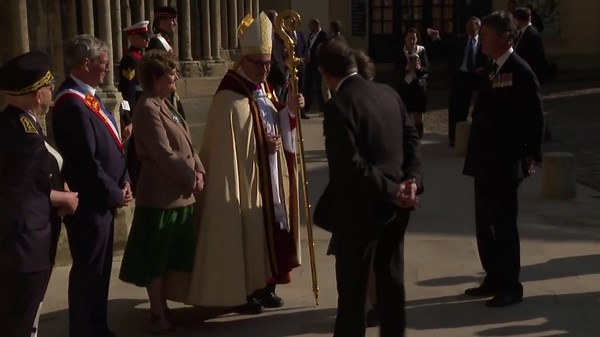 Princess Anne arrives at annual service of Remembrance for D-Day