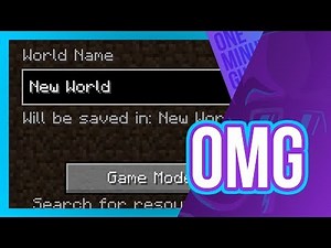 Creating a Single Player World - Minecraft Java Edition 1.14.4 | One Minute Guide