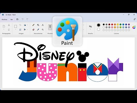 How to draw Disney Junior Mickey Mouse ClubHouse Logo in Ms Paint 2022🎨