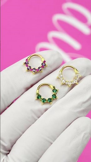 2024 Daith Piercing Jewelry | EricaJewels New Arrival | Hypoallergenic Clickers | Clicker Hoops