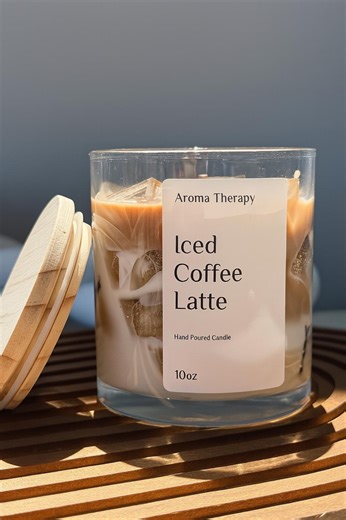 Iced Coffee Latte Candle, 10oz Soy Wax, Coffee Scented - Etsy