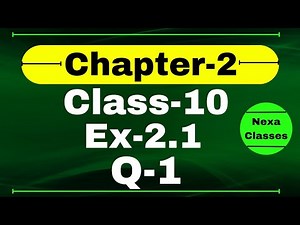 Class 10 Ex 2.1 Q1 | Polynomials | Ex2.1 Q1 Class 10 Math | Nexa | One Shot Exercise 2.1 | Chapter2