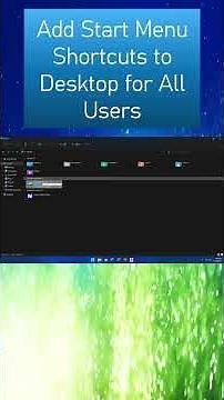 How to Add Start Menu Shortcuts to the Desktop for All Users #shorts #windows #pc