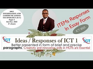 2025 Set 6 Oct/Nov. KABS ICT | ITEM Scenarios Well Answered in Paragraph/Essay Form - Recommended