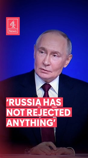 Channel 4 News on Instagram: "‘We are ready for both negotiations and a peaceful resolution to the conflict’ Vladimir Putin says that Russia has been asked to make compromises on Ukraine and insists that the Kremlin has agreed, and so now ‘the ball is in Ukraine’s court’. Russia started a full scale invasion of Ukraine in February 2022. #Russia #Putin #World #News #Channel4News"