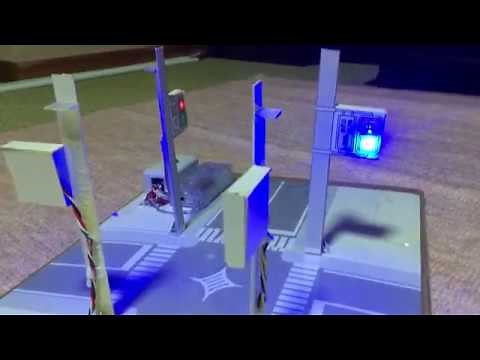 信号機＆交差点 ペーパークラフトLED歩行者信号機動作編 手動式