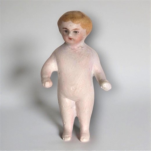 Antique German Frozen Charlotte Boy Doll ,repainted Bisque Penny Doll, 2.5in - Etsy