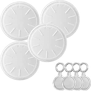 4 Pack Item Finders Work for Find My (iOS Only) Smart tag, Luggage Tracker, Key Finder, Suitable for Locator of Various Items Such as car Keys, Bags, Wallets, etc., with Waterproof Keychains