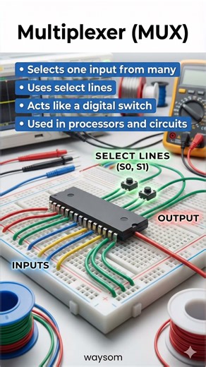 How Does a Circuit Choose One Input? 🧠💾 🤔 #education #learn #facts #digitallogicdesign #multiplexer