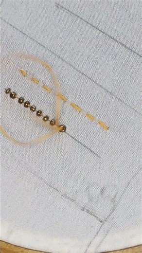 Hand Embroidery with Beads | Using Running Stitch | Step by step tutorial | Embroidery Stitches