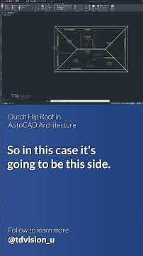 How to Model a Dutch Hip Roof in #AutoCAD #Architecture
