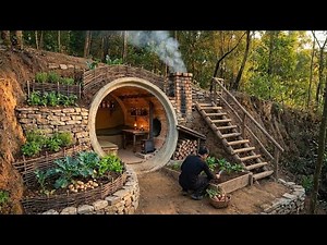 Building a Warm and Secret Bunker for Survival Deep Underground | Bushcraft, Survival Shelter