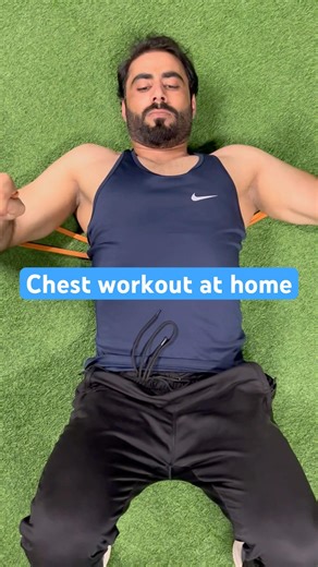 🔥 Middle Chest Workout at Home (Resistance Band Only!) 🔥