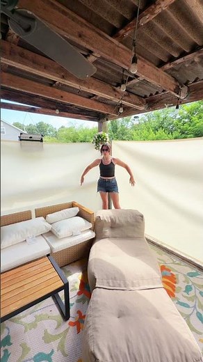 Transform Your Outdoor Space with a Retractable Privacy Screen #DIY #OutdoorLiving
